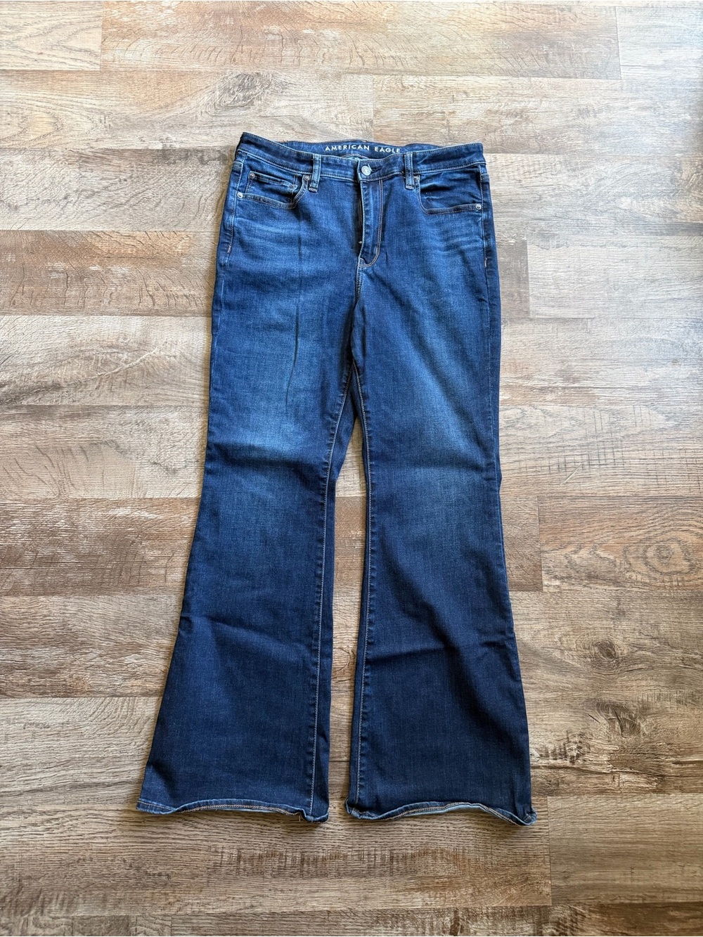 American Eagle Outfitters Dark Blue high rise Flare Jeans